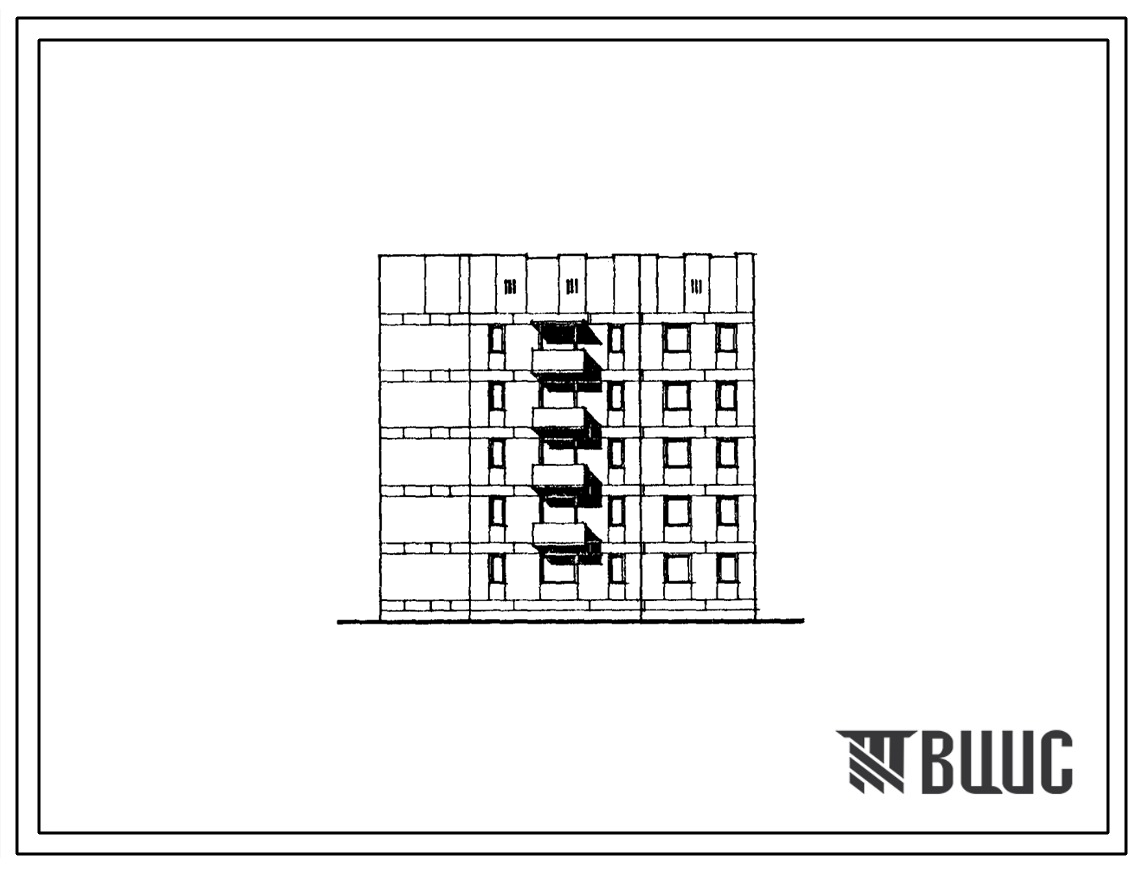 Типовой проект 174-039с.85 Блок-секция 5-этажная 1-секционная 15-квартирная поворотная правая с внутренним углом поворота 1Б.3А.3Б