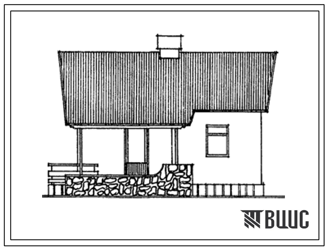 Типовой проект 184-000-205с Одноэтажный двухкомнатный садовый домик.