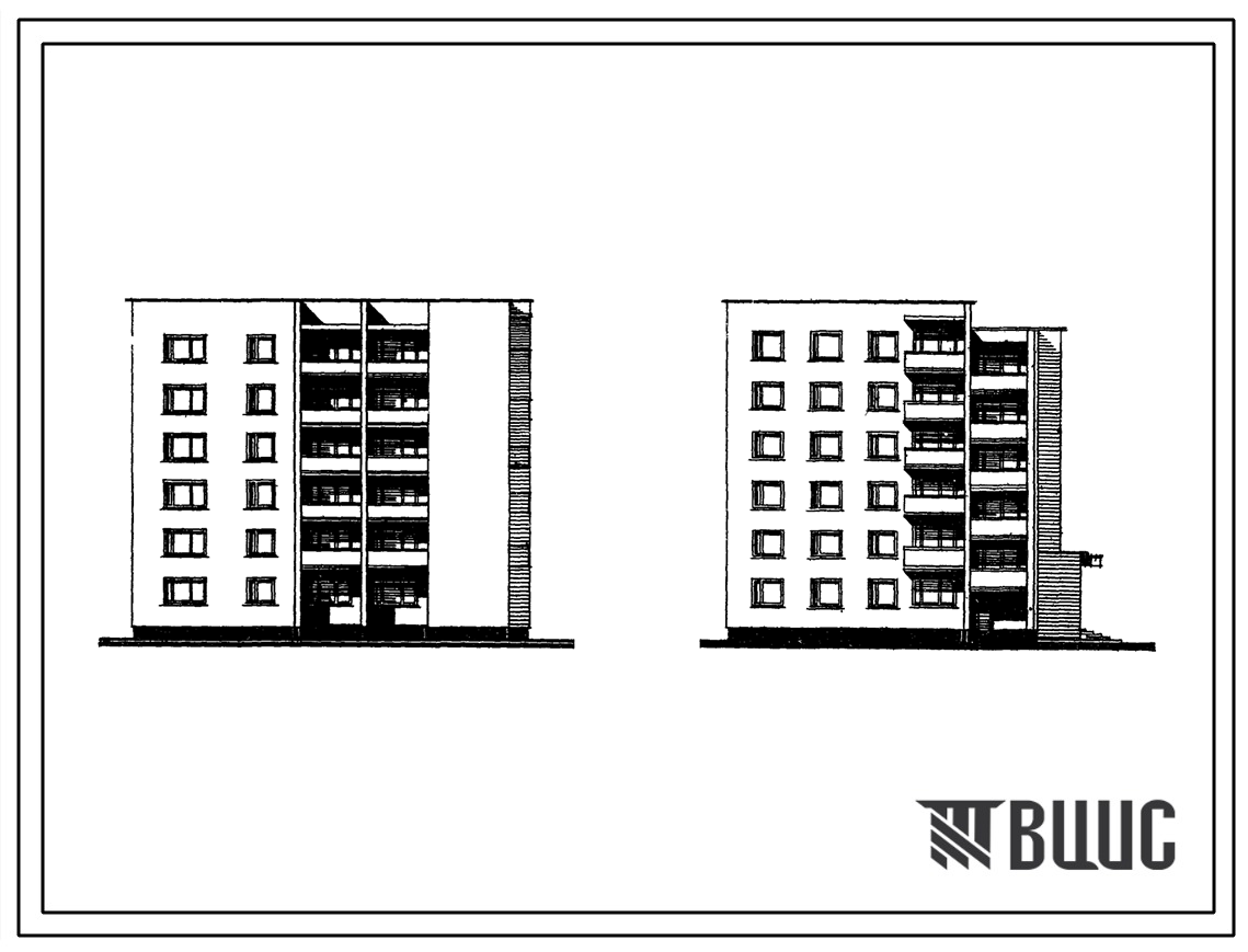 Типовой проект 117-05 Пятиэтажная блок-секция на 22 квартиры (однокомнатных-6, двухкомнатных-10, четырехкомнатных-6). Для строительства во 2 строительно-климатической зоне. Стены из кирпича.