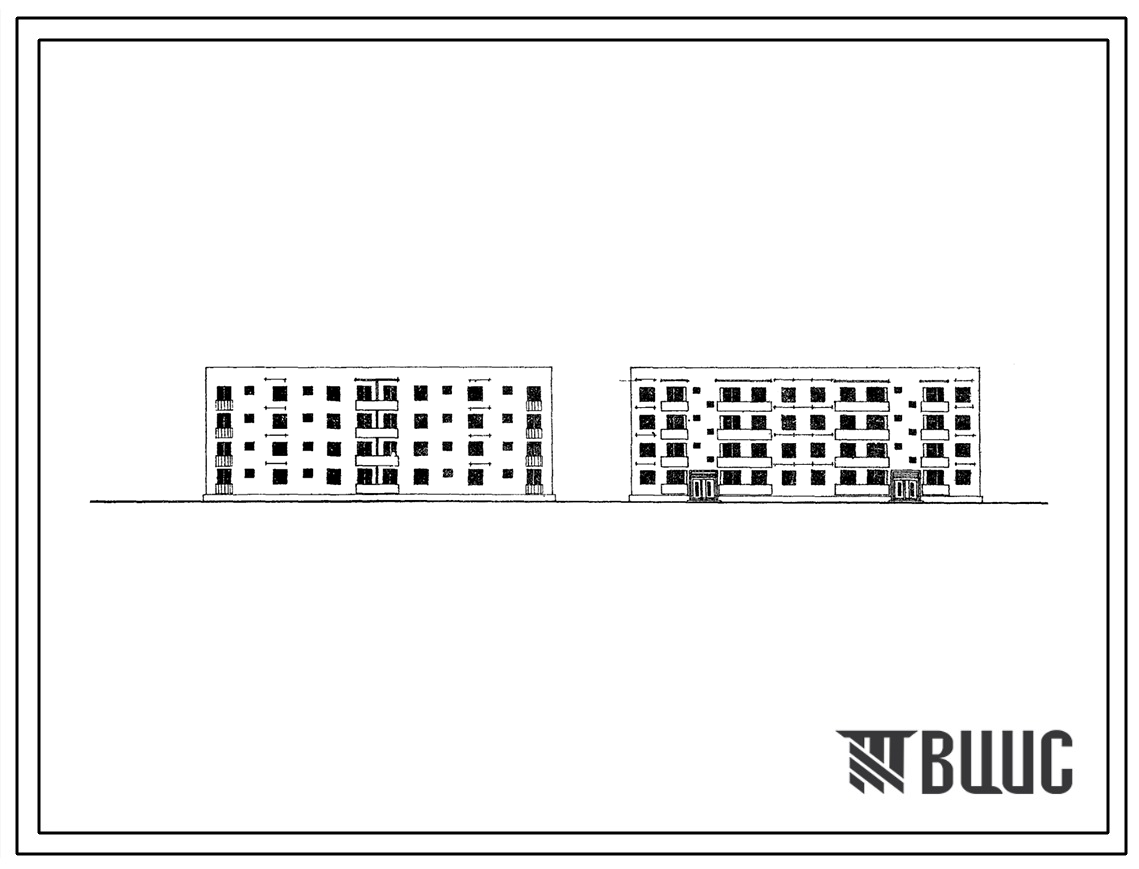 Типовой проект 98-015С Блок-секция четырехэтажного дома на 16 квартир рядовая-торцевая (двухкомнатных 2Б-8, пятикомнатных 5А-8). Для строительства в районах сейсмичностью 9 баллов.