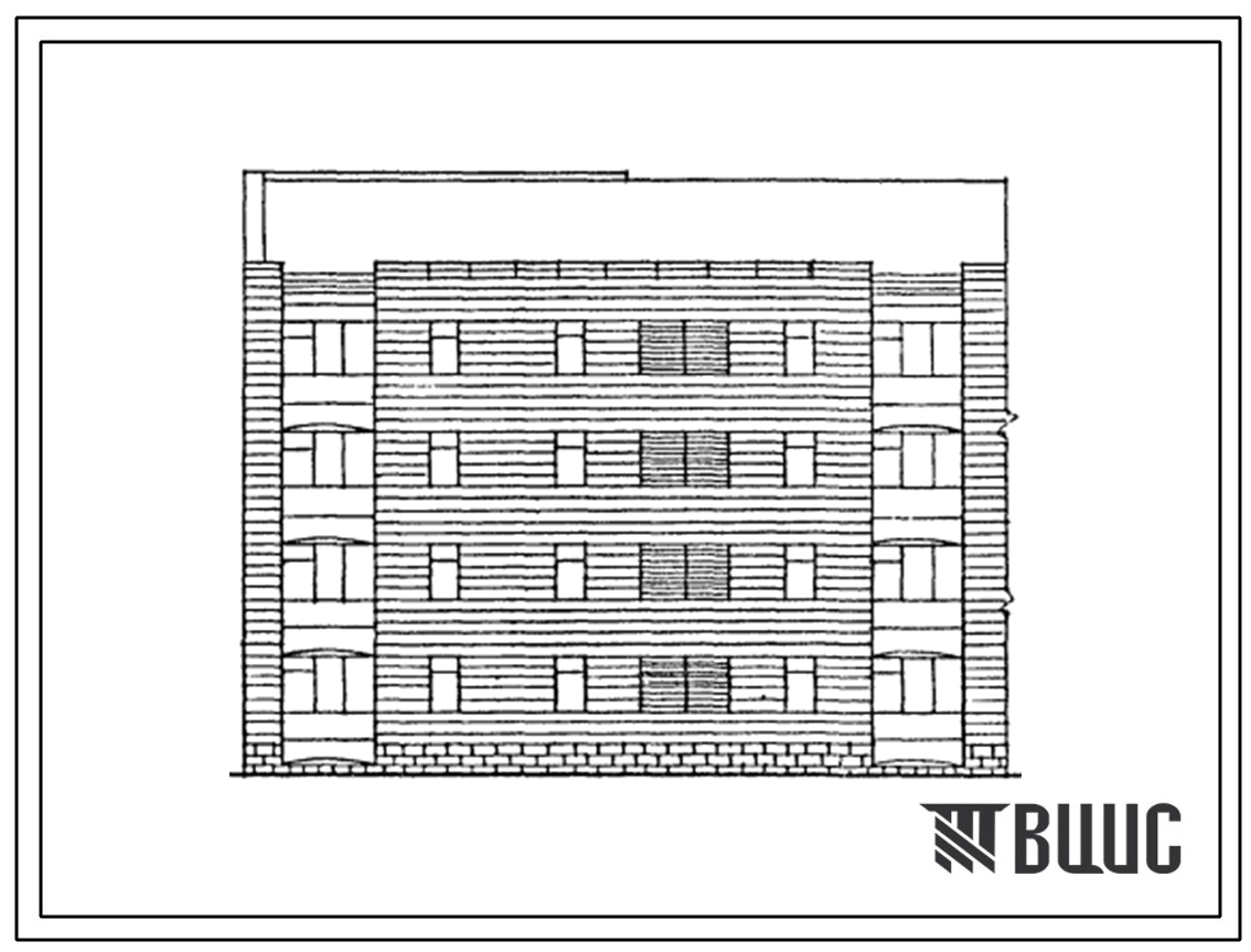 Типовой проект 195-04с.13.88 Четырехэтажная блок-секция торцевая левая на 12 квартир. Для Армянской ССР
