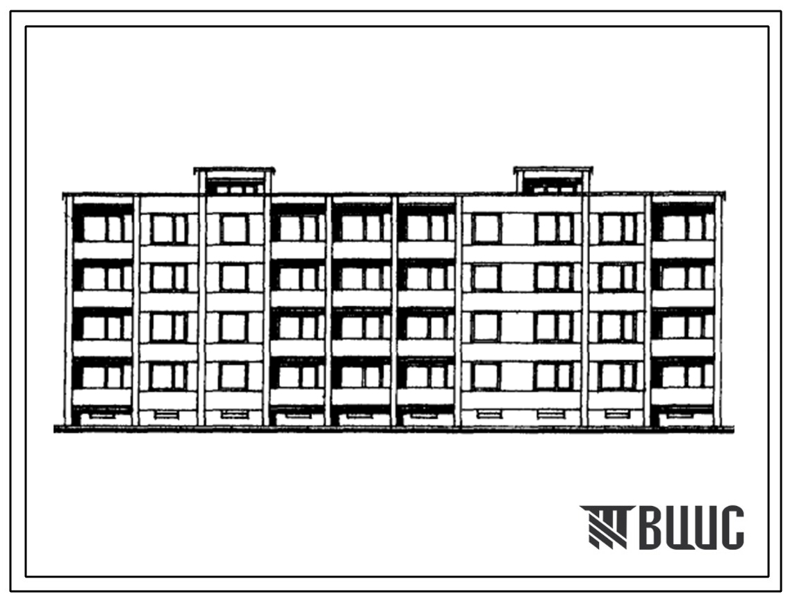 Типовой проект 114-117-19/1 Четырехэтажный двухсекционный дом на 20 квартир (однокомнатных 1Б-4, двухкомнатных 2Б-4, трехкомнатных 3Б-8, четырехкомнатных 4Б-4). Для строительства во 2В климатическом подрайоне Литовской ССР