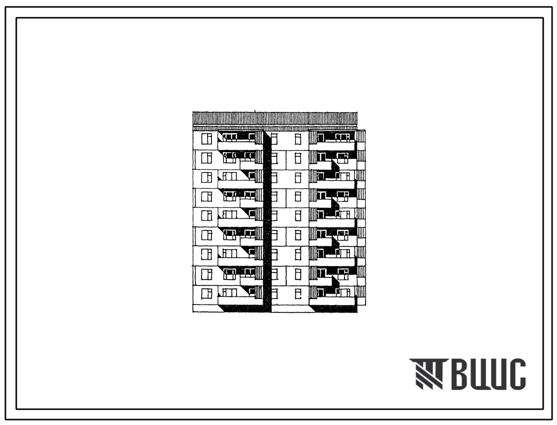 Типовой проект 179-05в.13.87 Блок-секция угловая /правая/ 9-этажная 36-квартирная для Пантелеймоновского ЖБИ