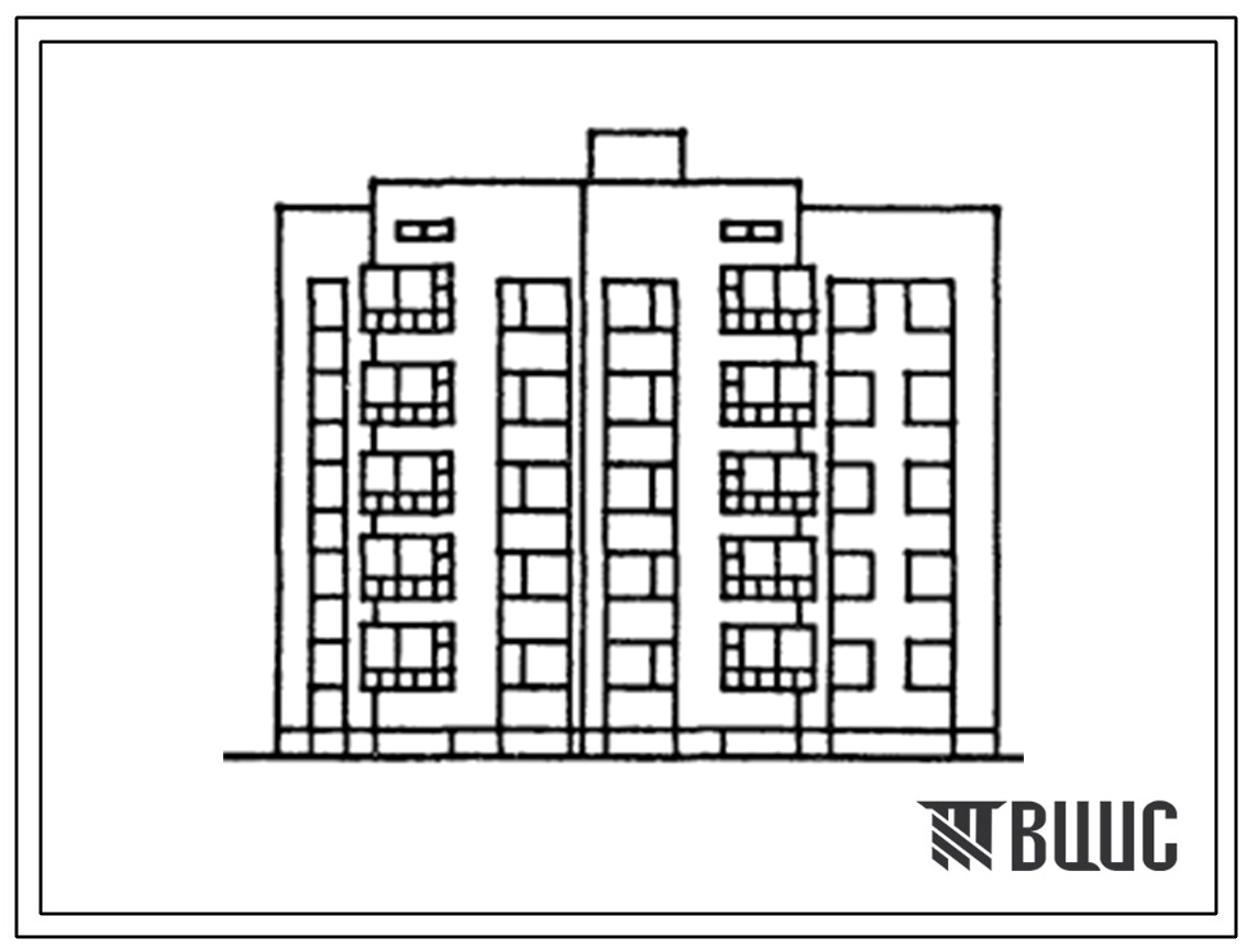 Типовой проект 1-318-0117.13.88 Блок-секция 5-этажная 20-квартирная рядовая с торцевыми окончаниями 1-2-3-3. Для строительства в Литовской ССР.