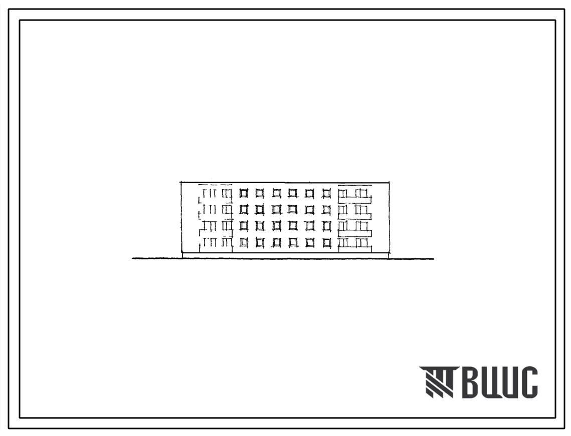 Типовой проект 112-70-1с 4-этажный 2-секционный жилой дом на 24 квартиры с несущим сборно-монолитным железобетонным каркасом и заполнением стен из кирпича (в районах с сейсмичностью 9 баллов).