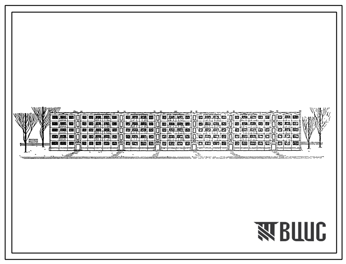 Типовой проект 1-335А-20с  Пятиэтажный шестисекционный крупнопанельный жилой дом на 100 квартир.