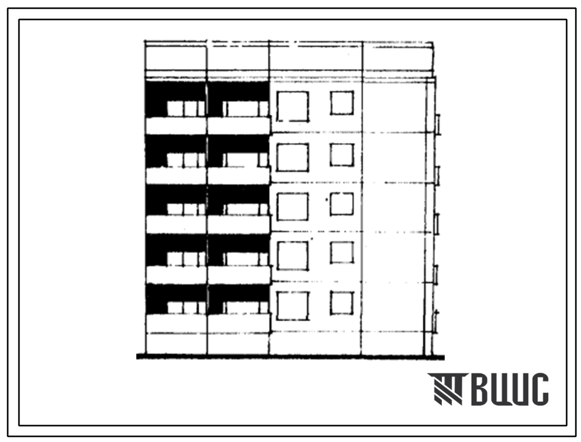 Типовой проект 1-464А-0147/1 Пятиэтажная блок-секция торцевая левая на 15 квартир (двухкомнатных 1Б-5, трехкомнатных 32Б-10). Для строительства во 2Б климатическом подрайоне Латвийской ССР