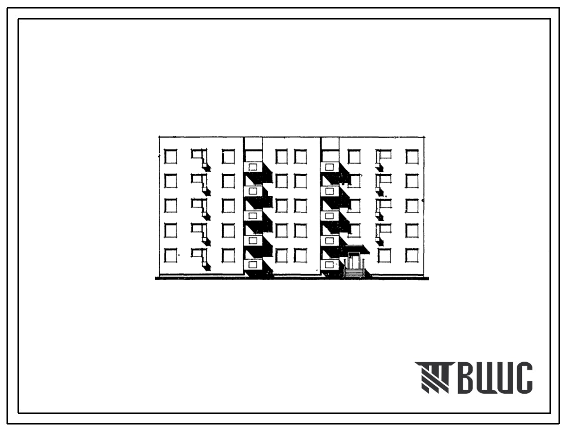 Типовой проект 114-07с 5-этажная 20-квартирная рядовая блок-секция со стенами из кирпича для строительства в районах с сейсмичностью 8 баллов.