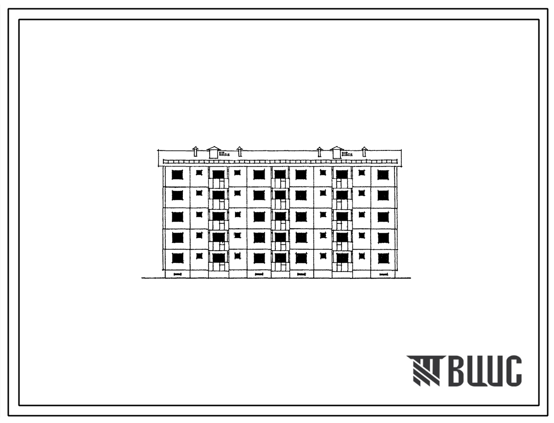 Типовой проект 69-015с/1 Пятиэтажная блок-секция двойная на 20 квартир (двухкомнатных 2Б-10, трехкомнатных 3А-5, пятикомнатных 5А-5). Для строительства в г.Алма-Ата, в районе сейсмичностью 9 баллов