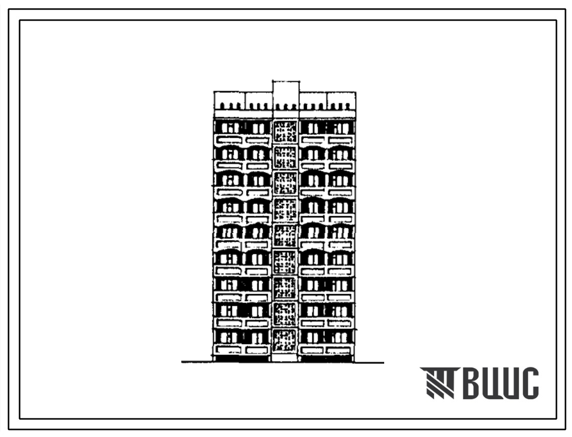 Типовой проект 146-022сп.13.85 Девятиэтажная блок-секция рядовая на 18 трехкомнатных квартир типа 3Б. Для строительства в г.Бухаре