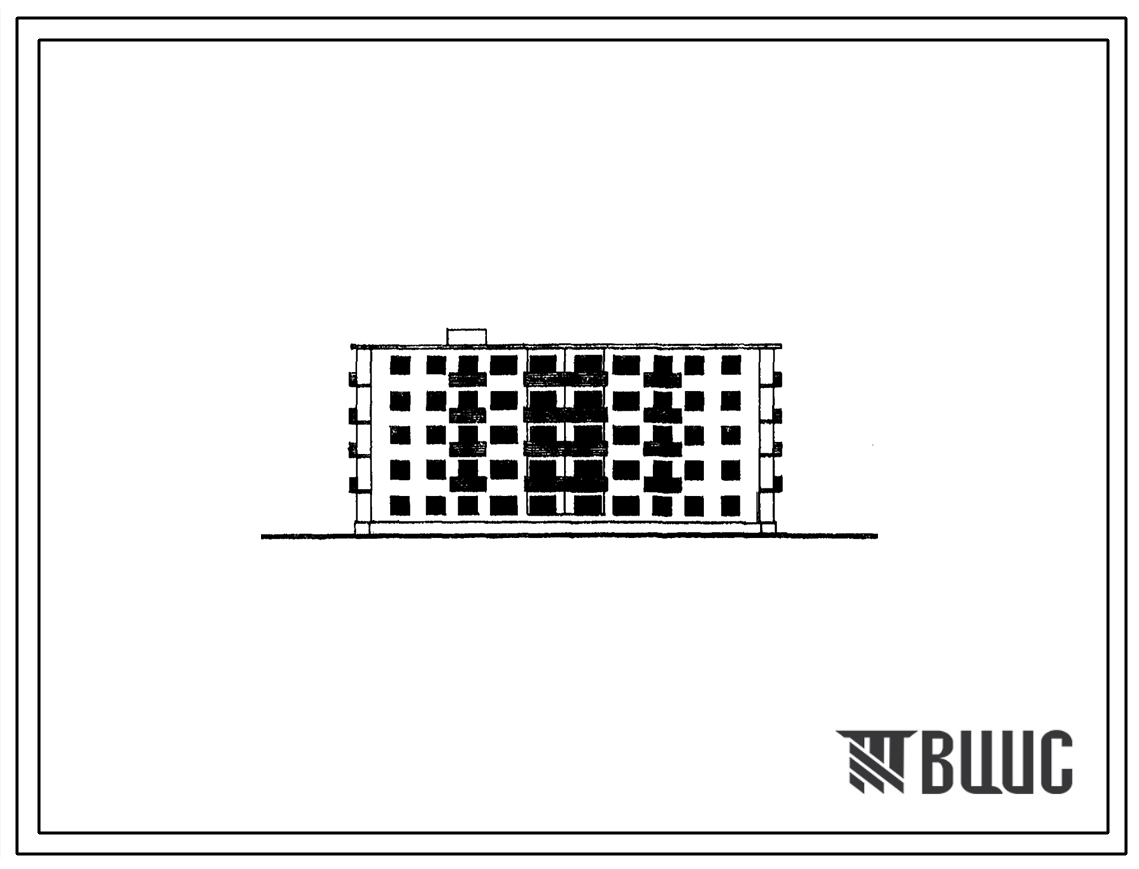 Типовой проект 1-447Ю-1 Пятиэтажный  двухсекционный тридцатиквартирный кирпичный дом с поперечными несущими стенами (двухкомнатных  20, трехкомнатных  10).