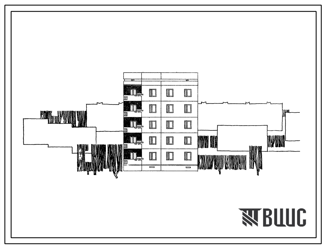 Типовой проект 96-023 Пятиэтажная блок-секция торцевая левая 2Б.3А на 10 квартир, унифицированная для трех инженерно-геологических условий строительства.