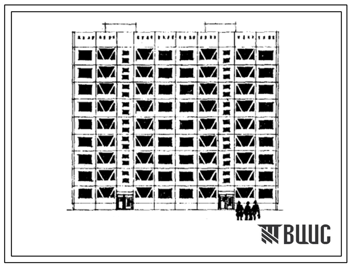 Типовой проект 158-03с/1 Блок-секция рядовая торцовая на 54 квартиры (однокомнатных 1Б-18, двухкомнатных 2Б-18, трёхкомнатных 3Б-18)