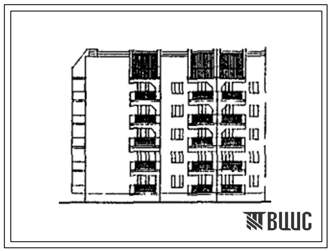 Типовой проект 236-02с.13.89 Блок-секция 5-этажная 20-квартирная торцовая Т-1.2.2.3 (левая) (для строительства в Закарпатской области)
