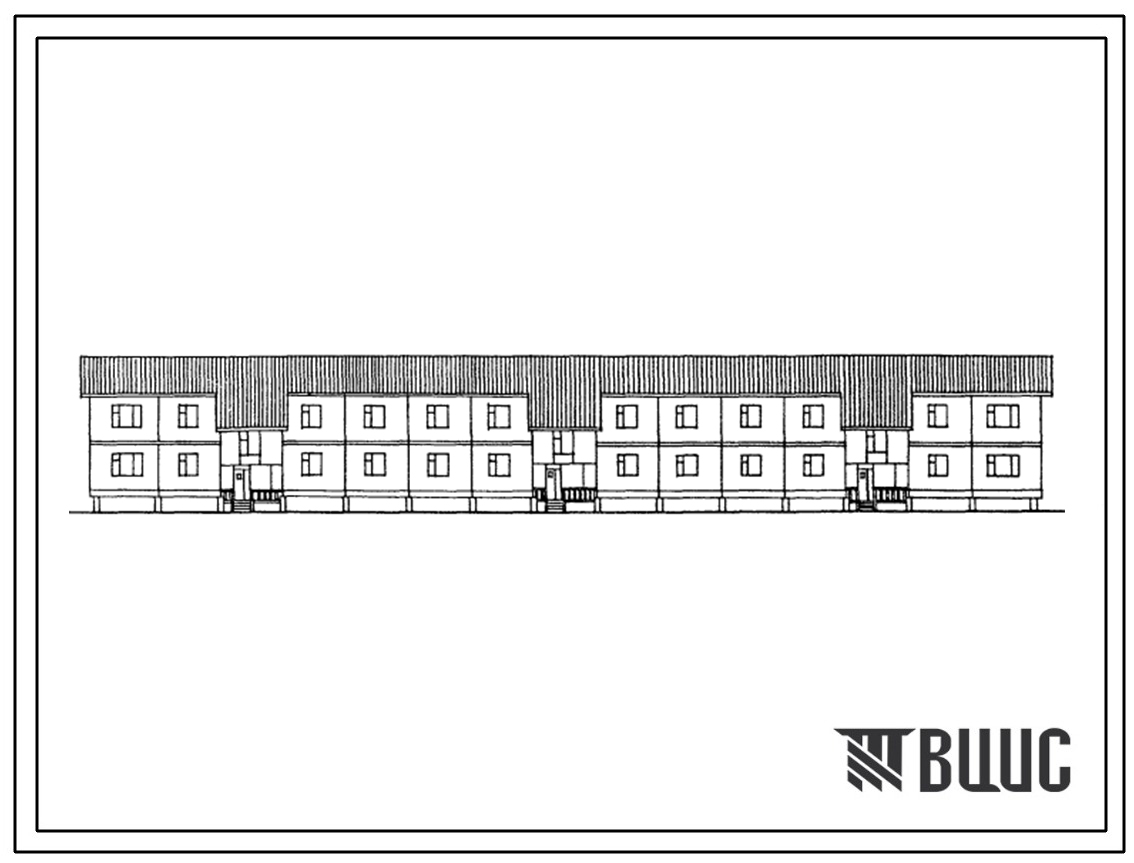 Типовой проект 171-115-177см.13.87 2-этажный 22-квартирный жилой дом деревянно-панельной конструкции для строительства в районах Тюменской области