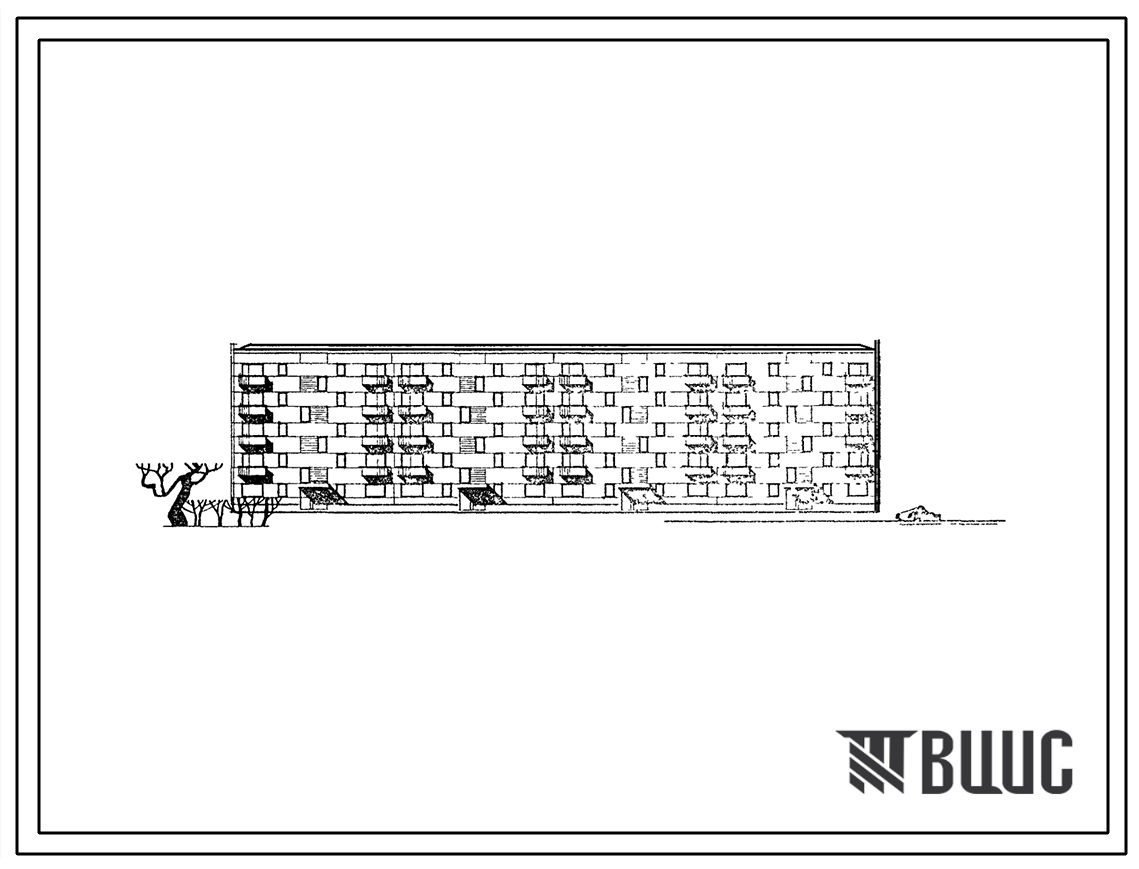 Типовой проект 1-468Б-19  Пятиэтажный четырехсекционный крупнопанельный жилой дом на 60 квартир с наружными стенами из ячеистого бетона двухрядной разрезки.