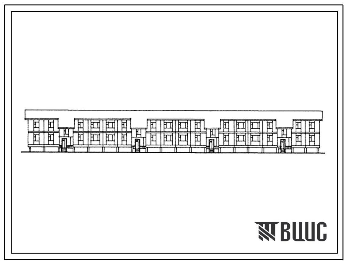 Типовой проект 161-115-182см.13.87 2-этажное общежитие секционного типа для рабочих и служащих на 88 человек деревянно-панельной конструкции. Для строительства в районах Тюменской области.