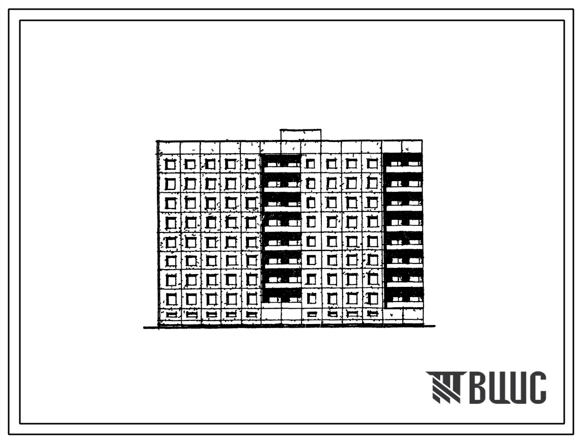 Типовой проект 154-02м Восьмиэтажная блок-секция на 64 квартиры (однокомнатных 1Б-24, двухкомнатных 2Б-16, трехкомнатных 3Б-16, четырехкомнатных 4Б-8). Для строительства в г.Якутске, 1А климатическом подрайоне, с вечномерзлыми грунтами