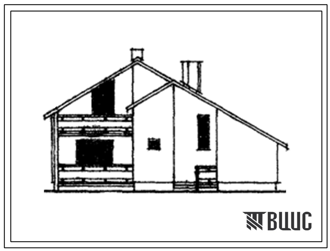 Типовой проект 184-12-160/1.2 Мансардный дом с квартирой типа 4Б. Для индивидуального строительства.