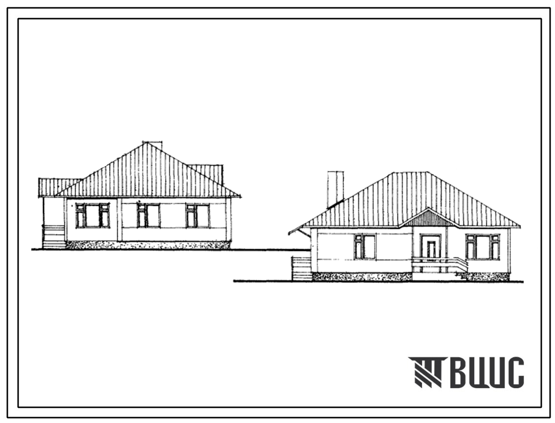 Типовой проект 181-26-103.13.87 Одноквартирный одноэтажный жилой дом с трехкомнатной квартирой для строительства в Полтавской области