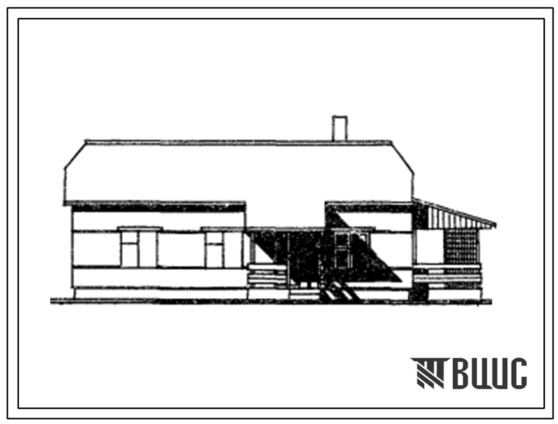 Типовой проект 184-48-39с/1 Дом одноэтажный одноквартирный шестикомнатный с упрощенным благоустройством для индивидуального строительства.