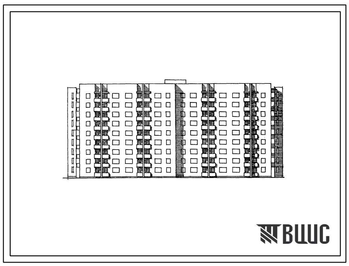 Типовой проект 85-045/1.2 Блок-секция 9-этажная 143-квартирная для малосемейных
