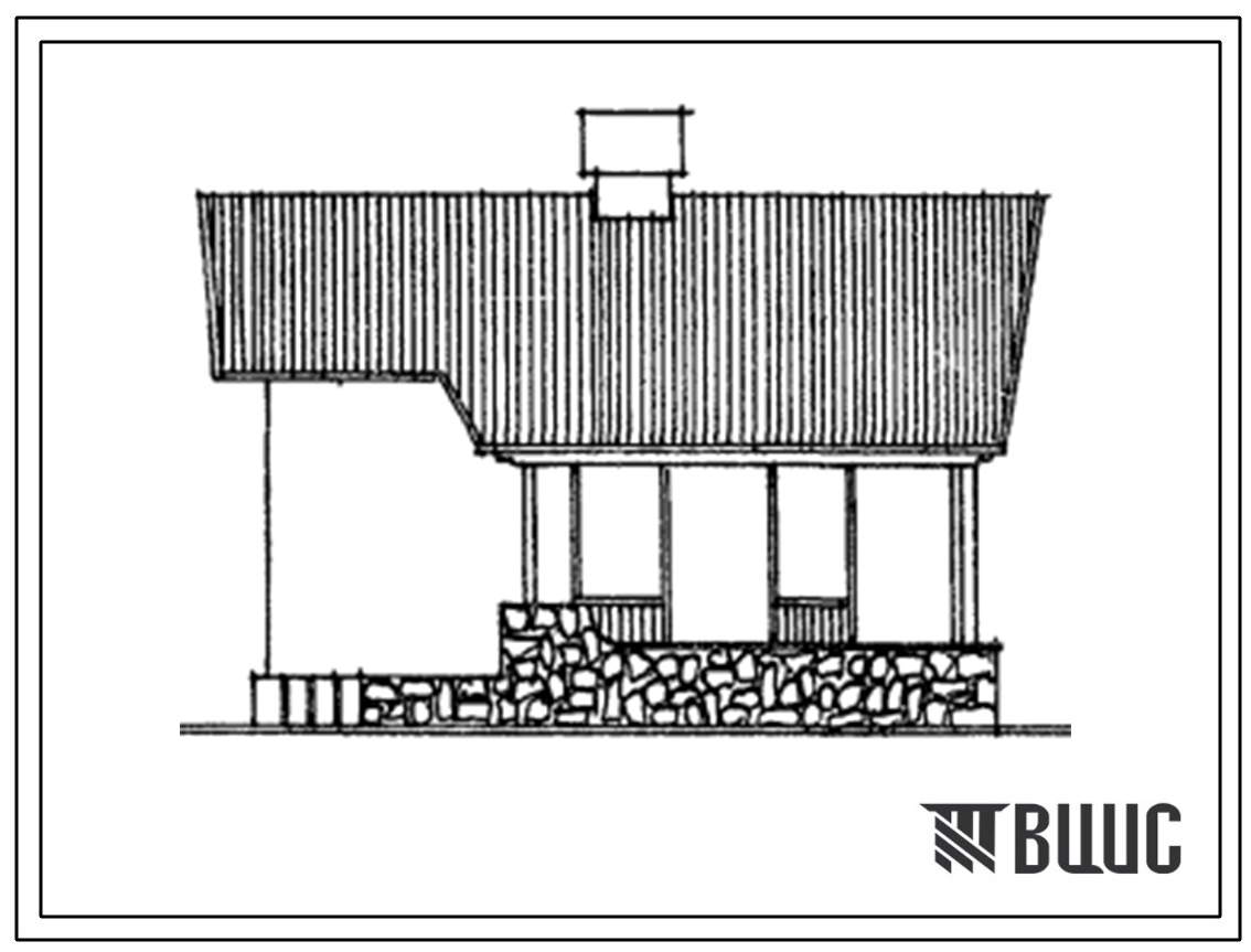 Типовой проект 184-000-204с Одноэтажный однокомнатный садовый домик.