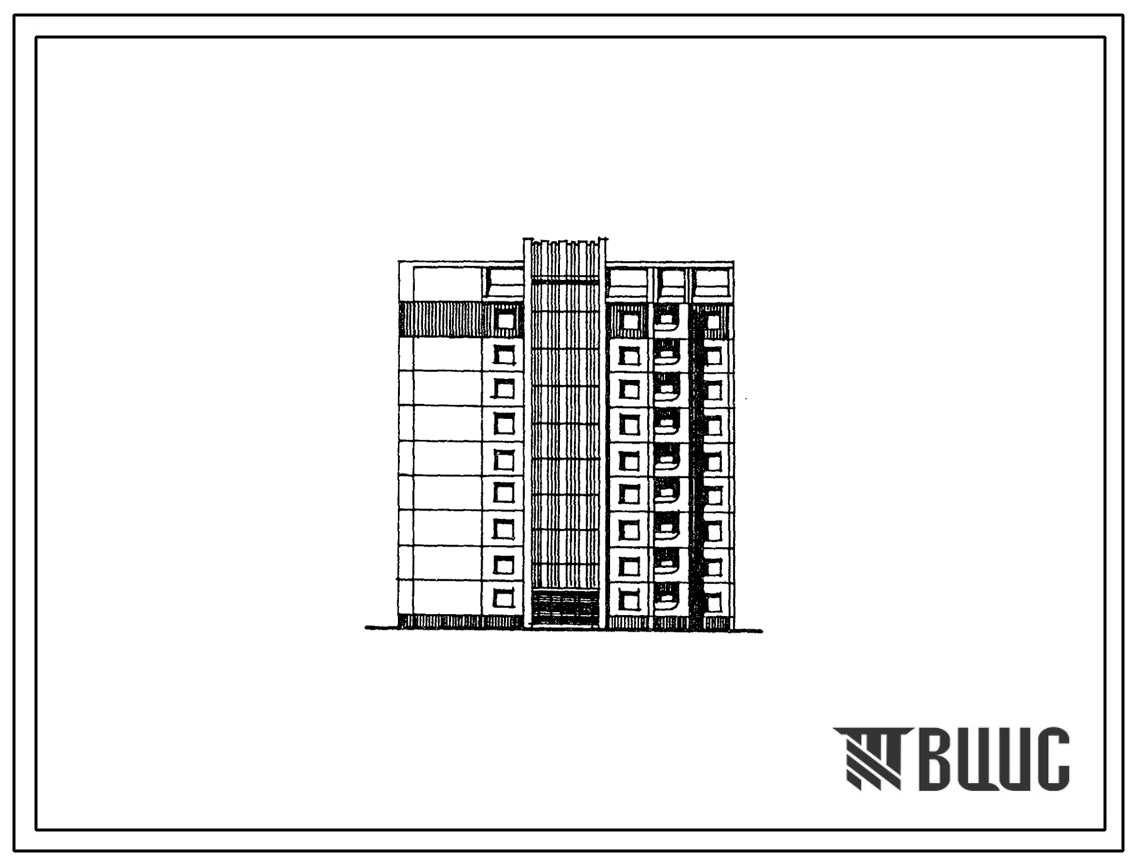 Типовой проект 90-0198.13.87 Блок-секция 9-этажная 36-квартирная торцовая с двух сторон 1.3.3.4 (для строительства в городе Липецке и Липецкой области)