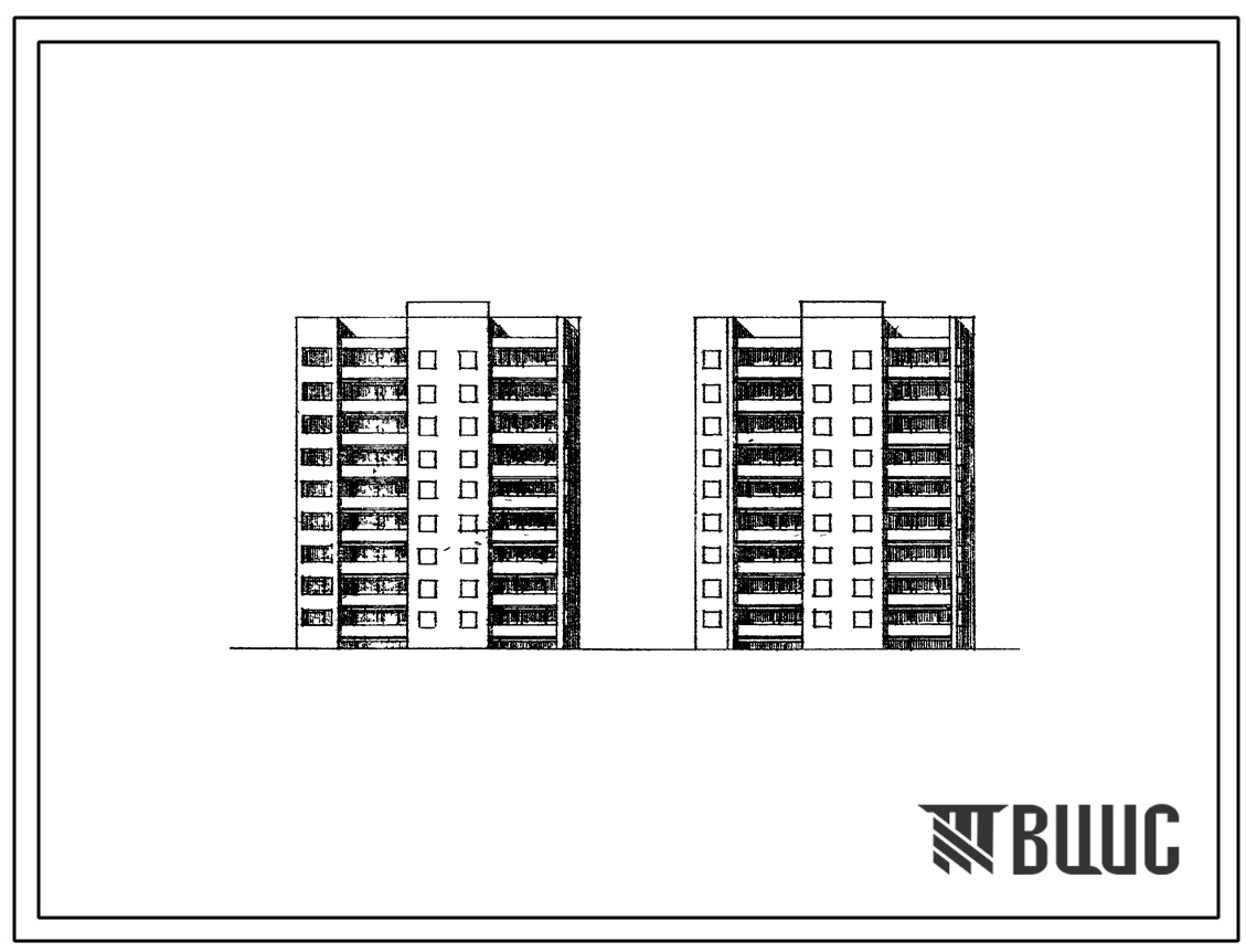 Типовой проект 85-023/1.2 Блок-секция девятиэтажная 36-квартирная 2Б-2Б-3Б-3Б.