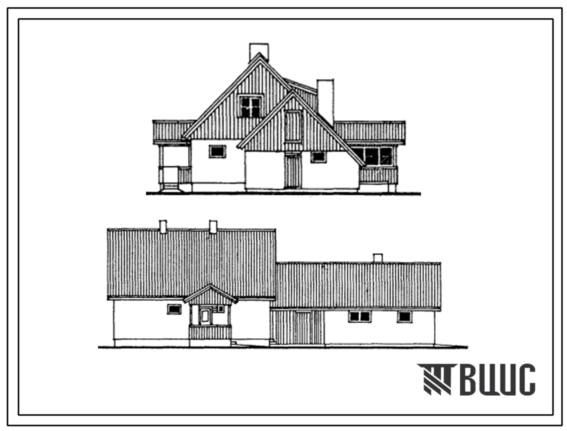 Типовой проект 143-000-527.13.87 5-комнатный мансардный жилой дом с хозяйственным помещением (для строительства в Эстонской ССР)