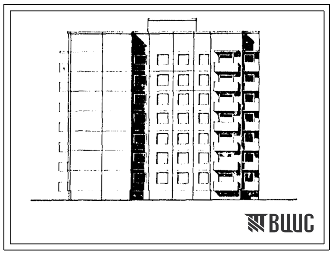 Типовой проект 90-0300.2.13.90 Блок-секция 7-этажная 28-квартирная Т-образная левая 3-3-4-4 (для строительства в г. Омске и Омской области) Конструктивный вариант свайных фундаментов N=300 kH