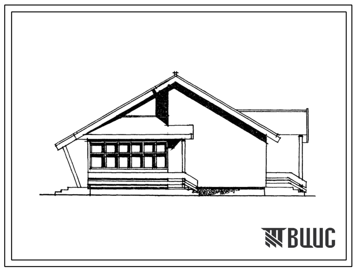 Типовой проект 184-000-105 Одноквартирный одноэтажный трехкомнатный жилой дом для индивидуальных застройщиков