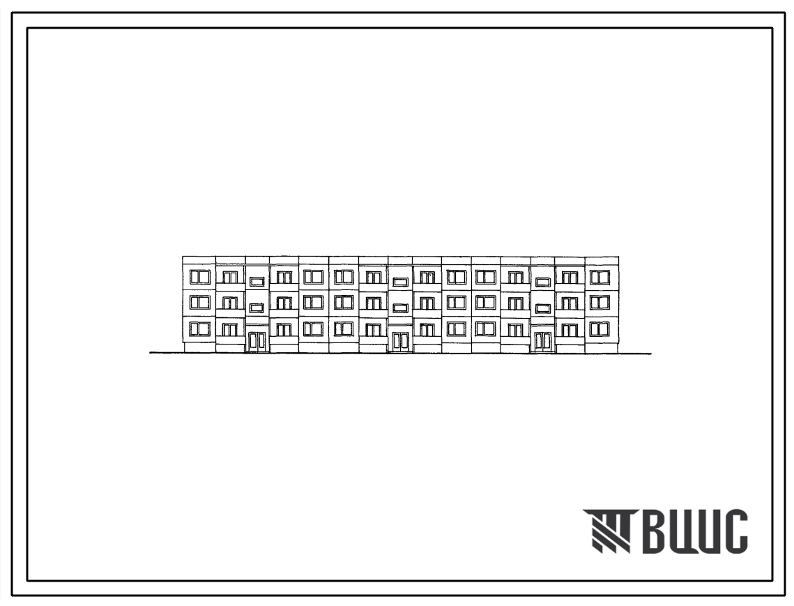 Типовой проект 111-121-8 3-этажный 3-секционный дом на 27 квартир (однокомнатных-6, двухкомнатных-15, трехкомнатных-6) для строительства во 2 климатическом районе.