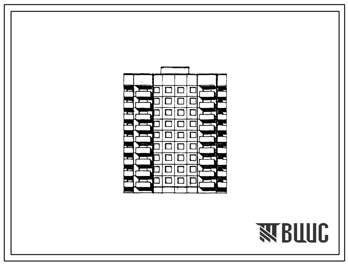 Типовой проект 90-0258.3.13.89 Блок-секция 9-этажная 36-квартирная рядовая 2-2-3-3 (для строительства в г. Омске и Омской области) Конструктивный вариант свайных фундаментов N=400 kH