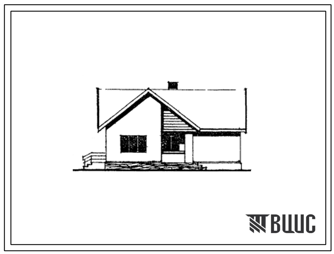 Типовой проект 184-24-64 Трехкомнатный жилой дом для индивидуального строительства  (с верандой при общей жилой комнате и кухне столовой).