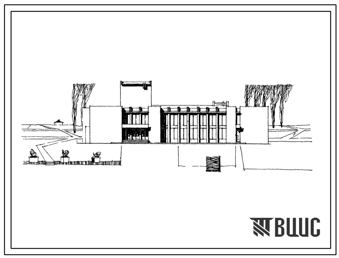 Типовой проект 264-12-76 Сельский дом культуры на 400 мест для строительства во 2 строительно-климатической зоне.