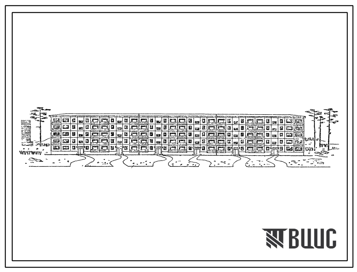 Фасады Типовой проект 1-464ДП-16  Пятиэтажный крупнопанельный жилой дом на 85 квартир (однокомнатных  5, двухкомнатных  45, трехкомнатных  20, четырехкомнатных  15).