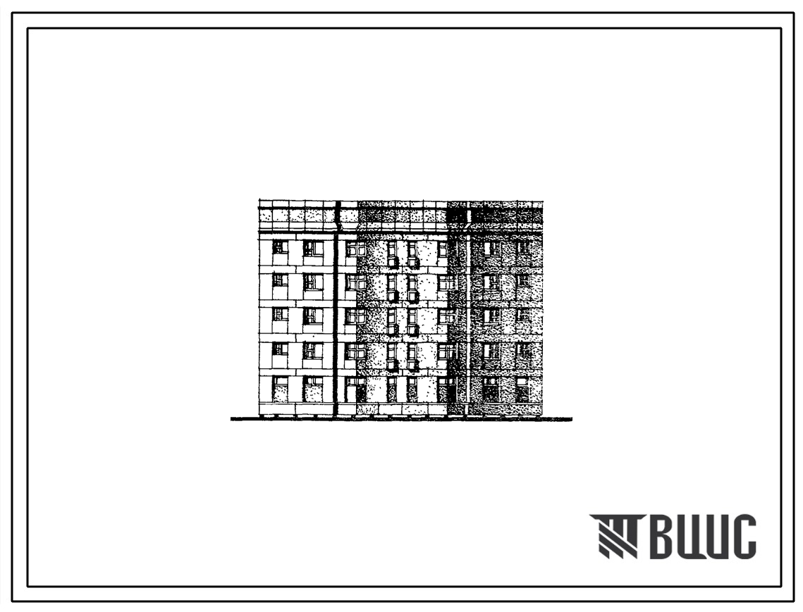 Фасады Типовой проект 123-028м.2 Блок-секция пятиэтажная 16-квартирная поворотная рядовая 2А-2А-2Б-2Б.