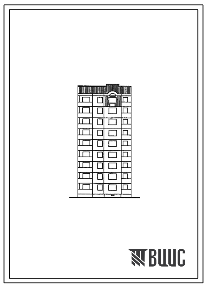 Типовой проект 90-0183.23.87 Компоновочный объемно-планировочный элемент 9 этажный 9.9Л (для Владимирской области)