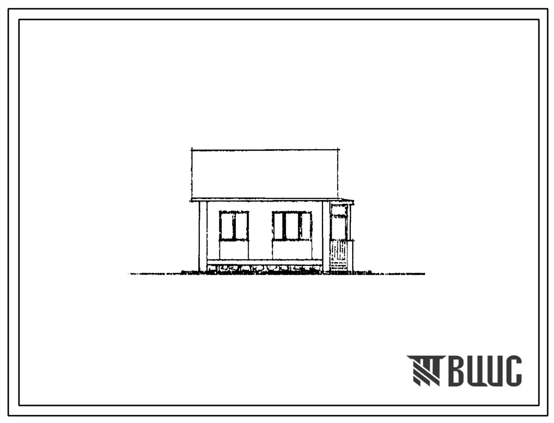 Типовой проект 183-18-14с Одноэтажный дом с трехкомнатной квартирой типа 3Б. Для строительства в 3В климатическом подрайоне, 4 климатическом районе Армянской ССР сейсмичностью 7 и 8 баллов