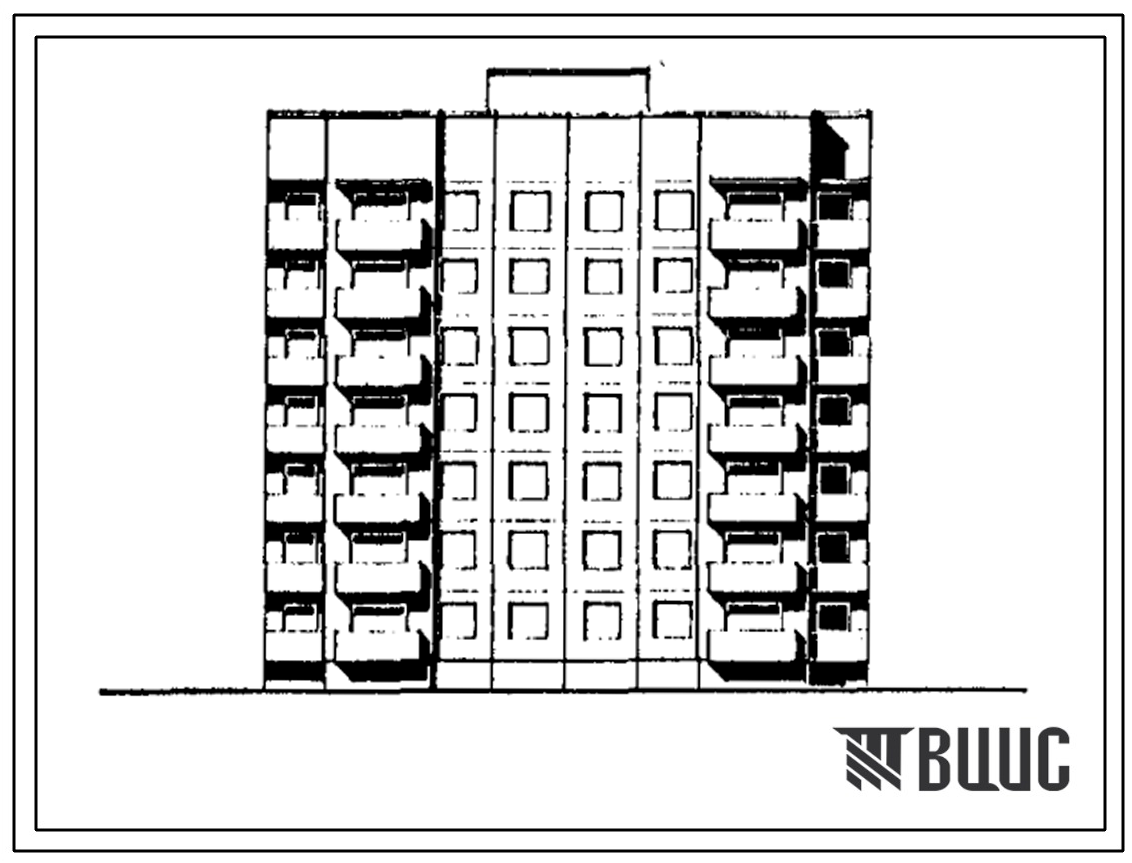 Типовой проект 90-0299.3.13.90 Блок-секция 7-этажная 28-квартирная рядовая 2-2-3-3 (для строительства в г. Омске и Омской области) Конструктивный вариант свайных фундаментов N=350 kH