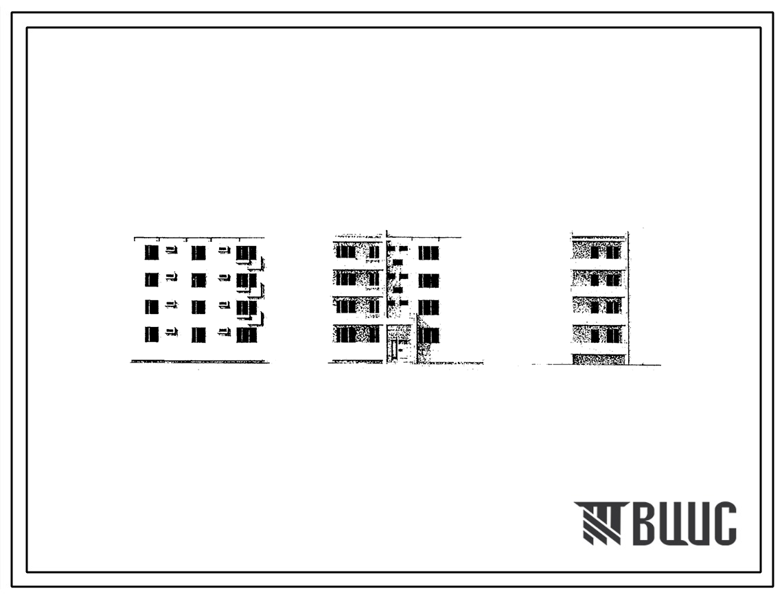 Типовой проект 77-034сп Четырехэтажная блок-секция торцевая левая на 8 квартир (двухкомнатных 2Б-4, трехкомнатных 3А-4) для строительства в4А и 4Г климатических подрайонах, с сейсмичностью 9 и 8 баллов на грунтах 2 типа просадочности.