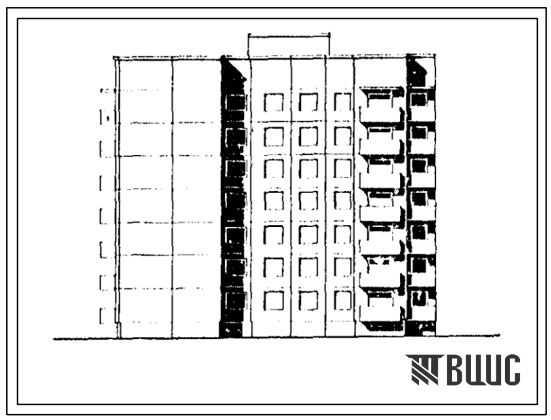 Типовой проект 90-0300.3.13.90 Блок-секция 7-этажная 28-квартирная Т-образная левая 3-3-4-4 (для строительства в г. Омске и Омской области) Конструктивный вариант свайных фундаментов N=350 kH