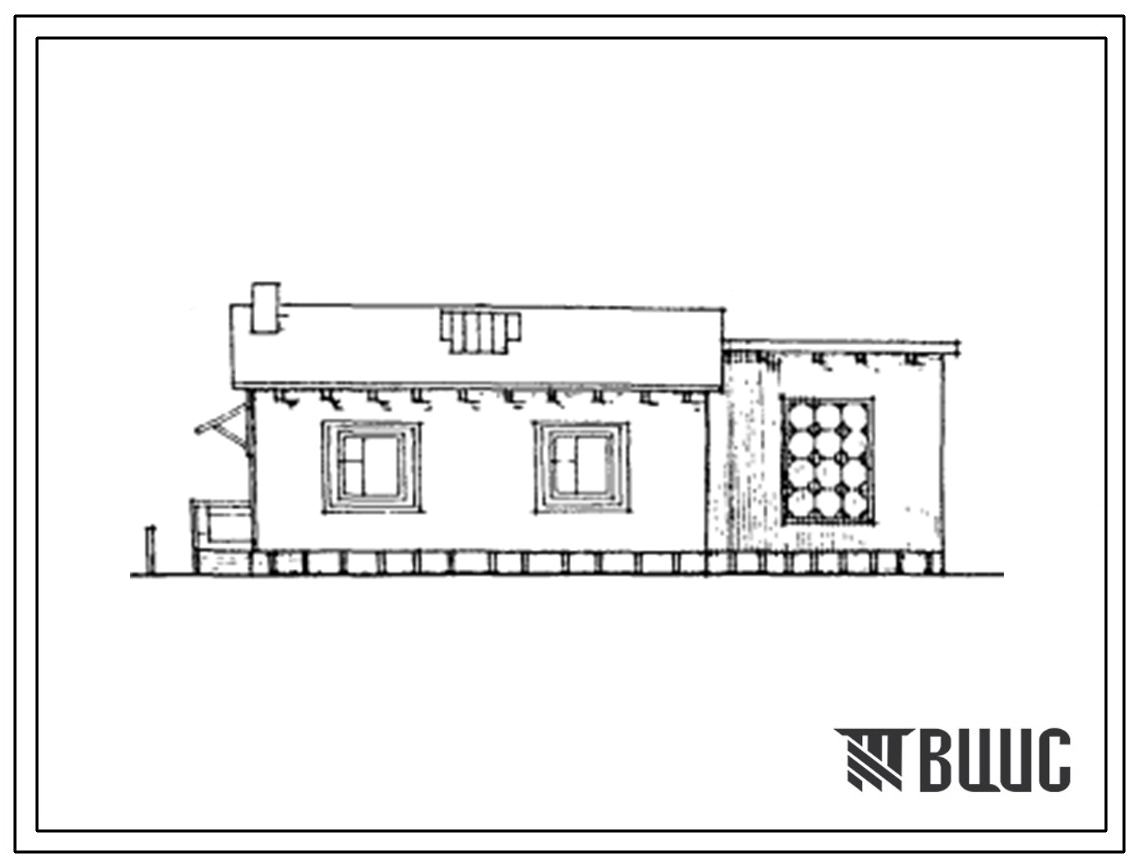 Типовой проект 184-40-121с.13.86 Одноэтажный одноквартирный жилой дом с 6-комнатной квартирой с надворными постройками для индивидуального строительства в предгорных районах южной зоны Узбекской ССР (для рельефа с обратным уклоном)