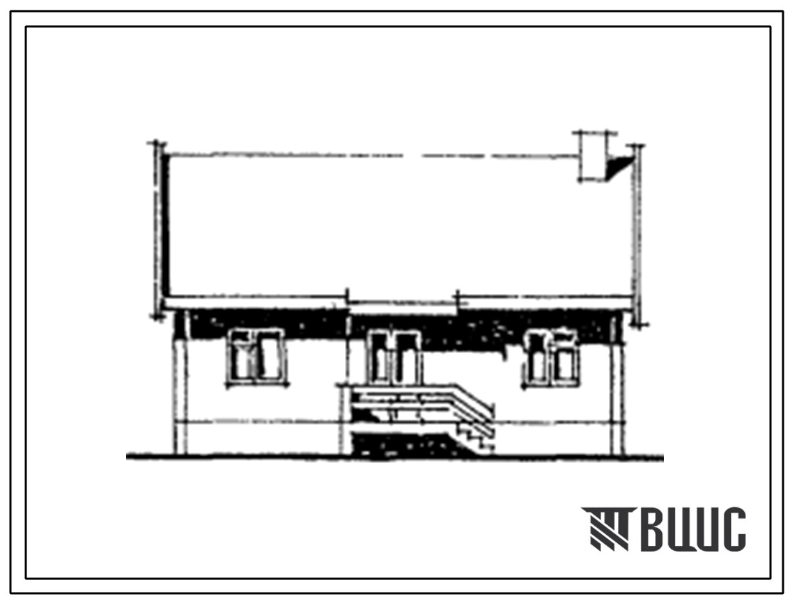Типовой проект 181-129-19с.13.86 1-этажный одноквартирный 3-комнатный жилой дом усадебного типа для государственного и индивидуального строительства с вариантом блокировки справа (для Армянской ССР)