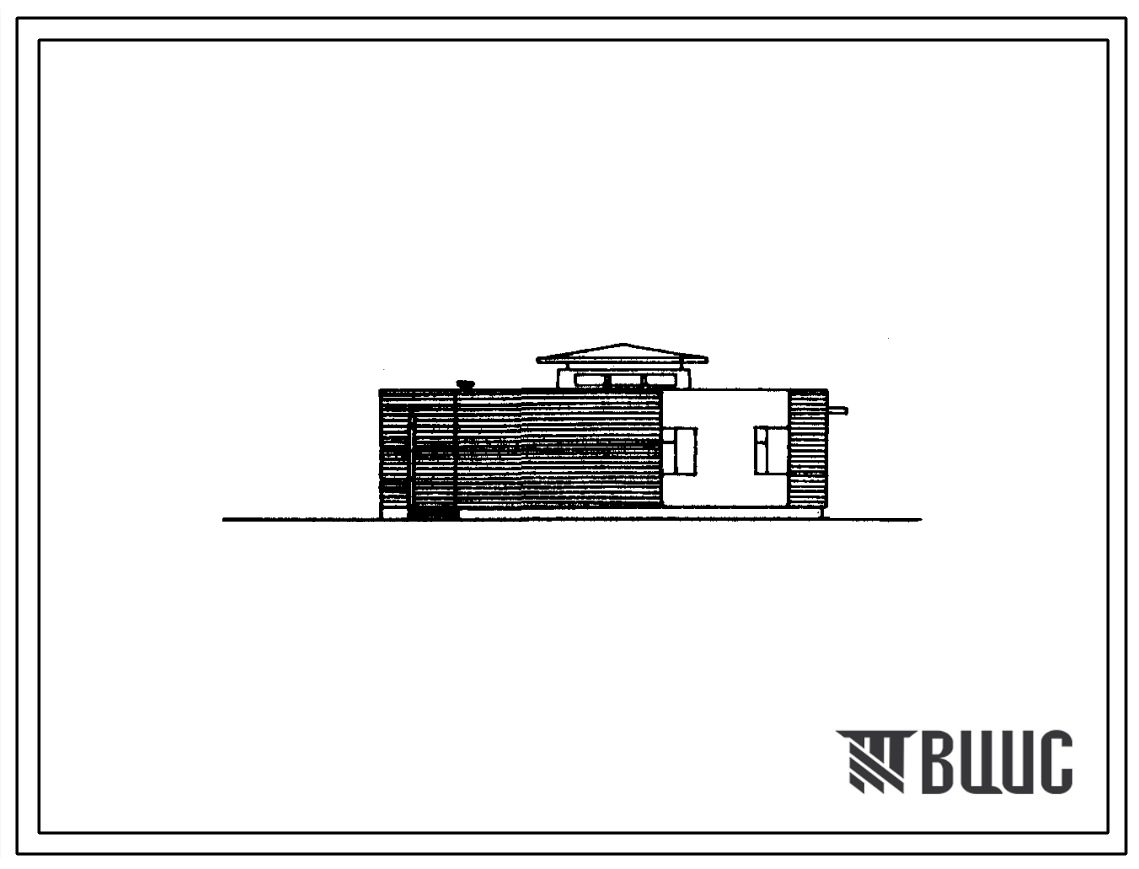 Типовой проект 184-40-103.86 Одноэтажный жилой дом с пятикомнатной квартирой типа 5Б (левый)