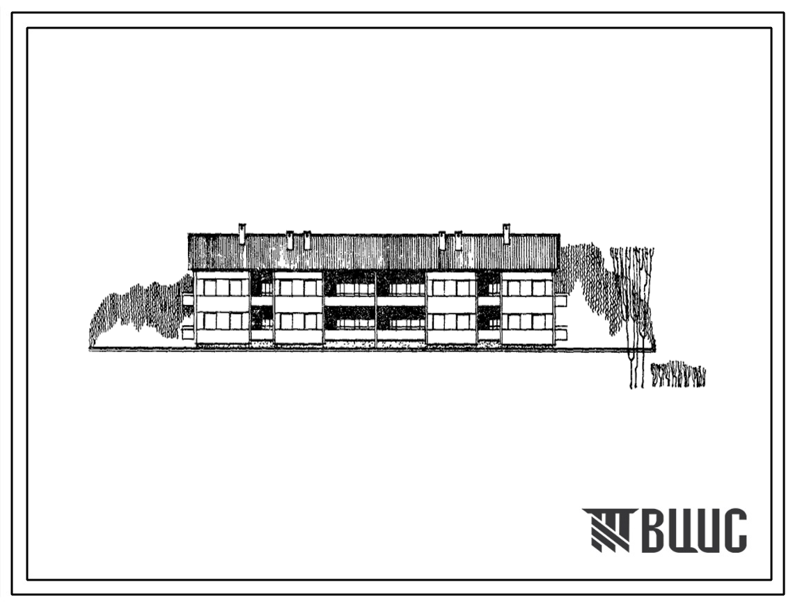 Типовой проект 151-26-31п Двухэтажный жилой дом для малосемейных на 24 квартиры (однокомнатных 1А-8, 1Б-12, двухкомнатных 2А-4). Для строительства во 2 и 3 климатических районах Украинской ССР на просадочных грунтах