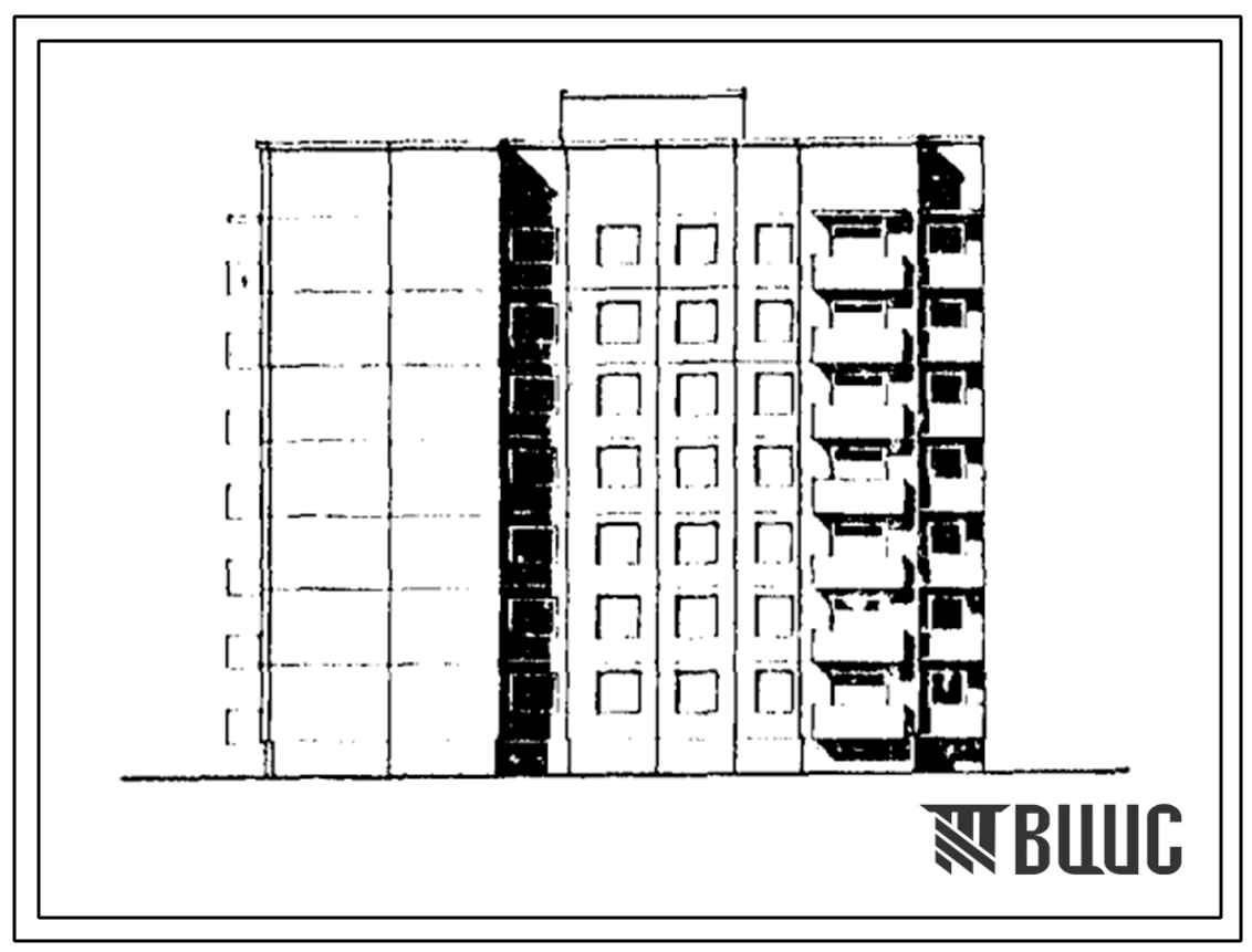 Типовой проект 90-0300.1.13.90 Блок-секция 7-этажная 28-квартирная Т-образная левая 3-3-4-4 (для строительства в г. Омске и Омской области)