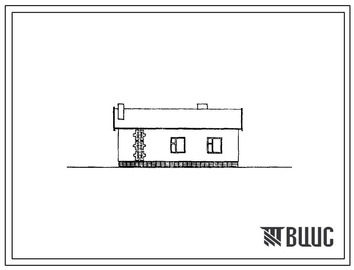 Типовой проект 184-40-85с.86 Одноэтажный жилой дом с четырехкомнатной квартирой типа 4Б. Для индивидуальных застройщиков