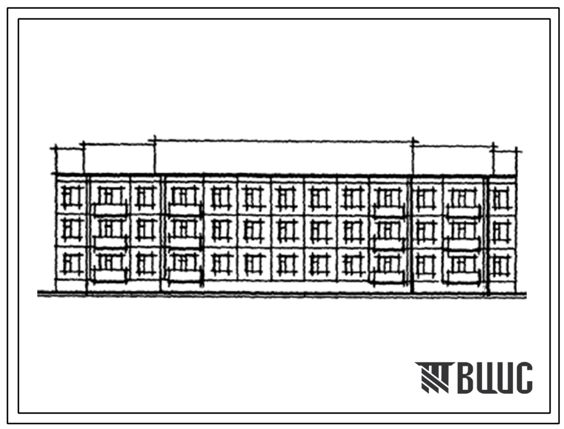 Типовой проект 192-010.88 Трехсложные блок-секция рядовая на 27 квартир. Для строительства в городах и поселках городского типа